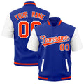 Custom White Royal Blue Orange Full-Snap Classic Style Jacket| KXKSHOP