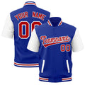 Custom White Royal Blue Red Full-Snap Classic Style Jacket| KXKSHOP