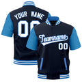 Custom Powder Blue White Full-Snap Classic Style Jacket| KXKSHOP