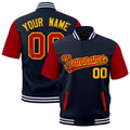 Custom Red Navy White Full-Snap Classic Style Jacket| KXKSHOP