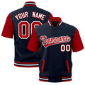 Custom Red Navy White Full-Snap Classic Style Jacket| KXKSHOP