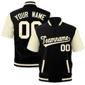 Custom Cream Black Full-Snap Classic Style Jacket| KXKSHOP