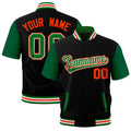 Custom Kelly Green White Orange Full-Snap Classic Style Jacket| KXKSHOP