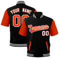Custom Orange Black White Full-Snap Classic Style Jacket| KXKSHOP