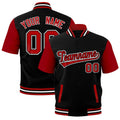 Custom Red Black White Full-Snap Classic Style Jacket| KXKSHOP