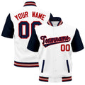 Custom Navy Red Silver Full-Snap Classic Style Jacket| KXKSHOP