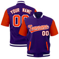 Custom Orange Purple White Full-Snap Classic Style Jacket| KXKSHOP