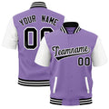 Custom White Black Full-Snap Classic Style Jacket| KXKSHOP