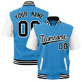 Custom White Black Full-Snap Classic Style Jacket| KXKSHOP