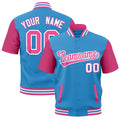 Custom Pink White Powder Blue Full-Snap Classic Style Jacket| KXKSHOP
