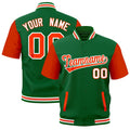 Custom Orange Kelly Green White Full-Snap Classic Style Jacket| KXKSHOP