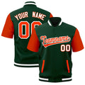 Custom Orange Green White Full-Snap Classic Style Jacket| KXKSHOP