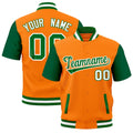Custom Kelly Green White Full-Snap Classic Style Jacket| KXKSHOP