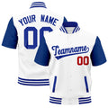 Custom Royal Blue White Full-Snap Classic Style Jacket| KXKSHOP