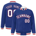 Custom Royal White-Royal Varsity  Jacket Classic Style Full-Snap Letterman