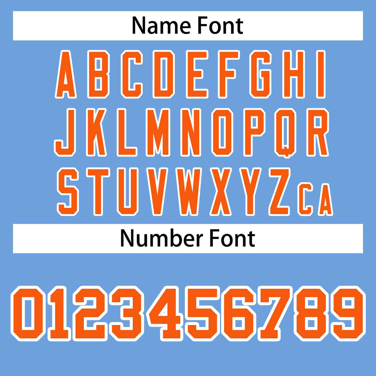Custom Powder Blue Orange-White Varsity  Jacket Classic Style Full-Snap Letterman